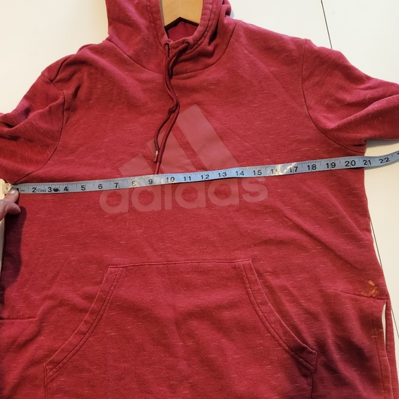Adidas Hoodie Sweatshirt With Splits On Side - Picture 3 of 11